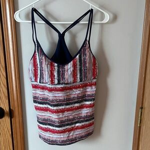 Striped Women's Tankini  Top Size Large